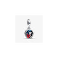 Corals and fish sterling silver double dangle with icy green, stellar blue crystal, turquoise, blue and red enamel 793350C01 (High Resolution)