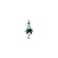 Palm tree sterling silver dangle with green blue lab-created opal and clear cubic zirconia 793352C01 (High Resolution)