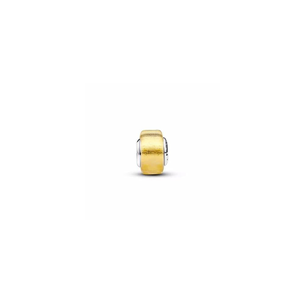 Sterling silver charm with transparent Murano glass and 24k gold foil 793353C00 (High Resolution)