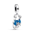 Disney Donald Duck sterling silver dangle with holographic red and blue enamel 793358C01