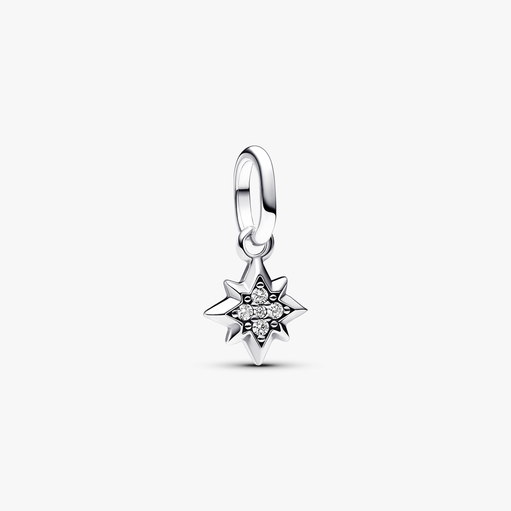 Star sterling silver mini dangle with clear cubic zirconia 793370C01 (High Resolution)