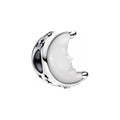 Moon and star sterling silver charm with white bioresin mother of pearl and clear cubic zirconia 793594C01 (High Resolution)