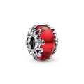 Christmas motives sterling silver charm with red Murano glass and golden foil 793597C00