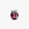 Lucky bag sterling silver charm with red enamel 793620C01 (High Resolution)