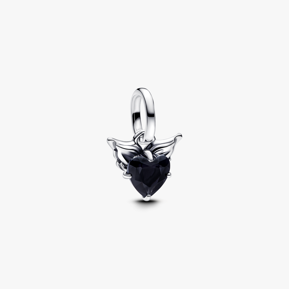 Winged heart sterling silver mini dangle 793626C01 (High Resolution)