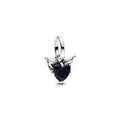 Winged heart sterling silver mini dangle 793626C01