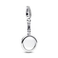 Loupe sterling silver dangle with clear cubic zirconia and magnifying glass 793670C01