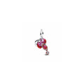 Love lobster sterling silver double dangle with clear cubic zirconia, black, glittery red and pink enamel 793676C01 (High Resolution)