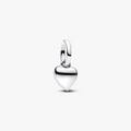 Asymmetric heart sterling silver mini dangle (High Resolution)