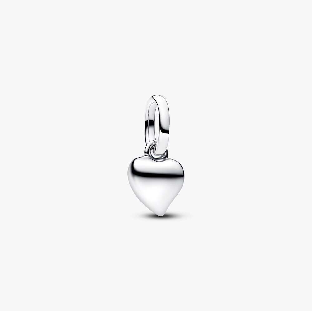 Asymmetric heart sterling silver mini dangle (High Resolution)