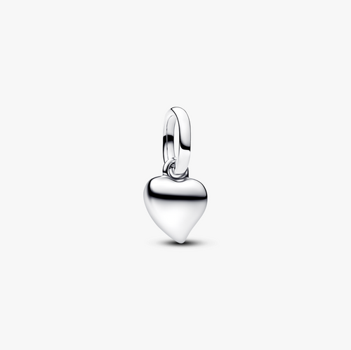 Asymmetric heart sterling silver mini dangle (High Resolution)