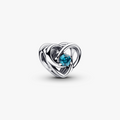 Heart sterling silver charm with londom blue crystal 793744C01 (High Resolution)
