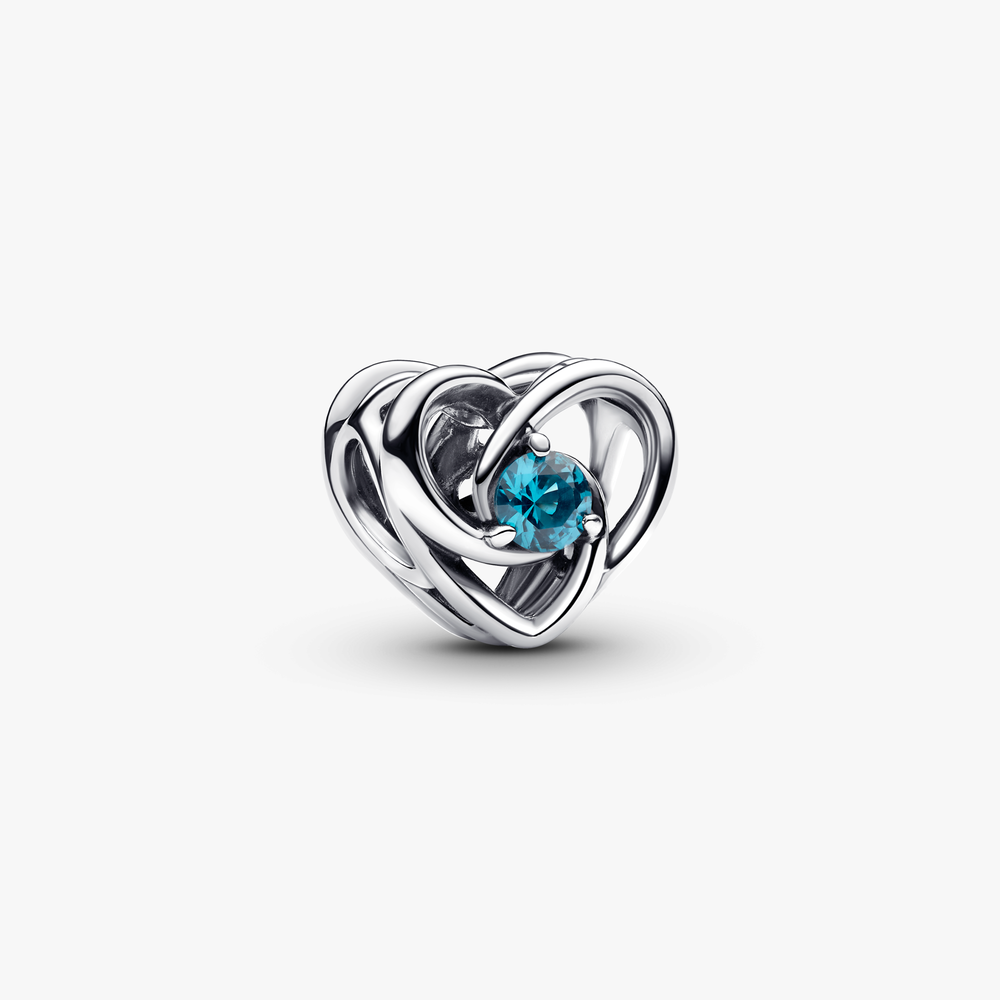 Heart sterling silver charm with londom blue crystal 793744C01 (High Resolution)