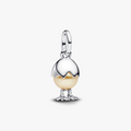 Easter egg sterling silver dangle with golden lacquered artificial pearl 793748C01 (High Resolution)