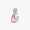 Hearts sterling silver splittable dangle with pink bioresin man-made mother of pearl 793766C01 (High Resolution)