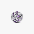 Hearts sterling silver charm with transparent purple enamel 793772C01 (High Resolution)