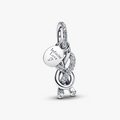 Infinity knot sterling silver double dangle clear cubic zirconia 793780C01 (High Resolution)