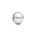 Sterling silver charm with white lacquered artificial pearl 793781C01