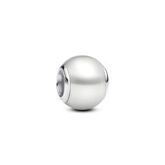 Sterling silver charm with white lacquered artificial pearl 793781C01