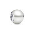 Sterling silver charm with white lacquered artificial pearl 793781C01 (High Resolution)