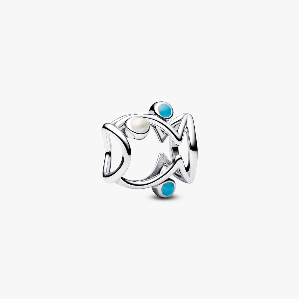 Fish sterling silver charm with shimmeri 793819C01 (High Resolution)