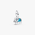Elephant sterling silver mini dangle with imitation turquoise 793858C01 (High Resolution)