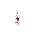 Koi fish sterling silver mini dangle with red Murano glass 793863C01 (High Resolution)