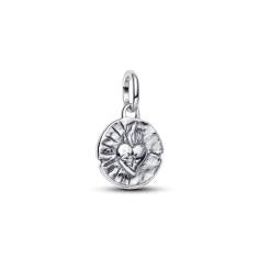 Heart sterling silver medallion with clear cubic zirconia 793975C01