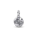 Infinity snake sterling silver medallion with clear cubic zirconia 793976C01