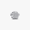 Textured paw sterling silver mini charm 794043C00 (High Resolution)