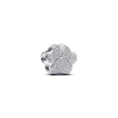 Textured paw sterling silver mini charm 794043C00