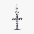 Cross sterling silver dangle with stella 794063C01 (High Resolution)