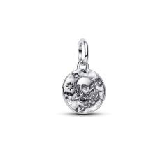 Skull sterling silver medallion with cle 794089C01