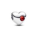 Engravable heart sterling silver charm w 794161C01