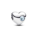 Engravable heart sterling silver charm w 794161C03