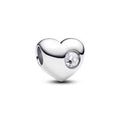 Engravable heart sterling silver charm w 794161C04