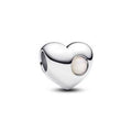 Engravable heart sterling silver charm w 794161C06
