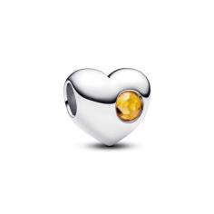 Engravable heart sterling silver charm w 794161C11