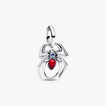 Marvel Spider sterling silver dangle with sky blue and fuchsia rose crystal 794224C01 (High Resolution)