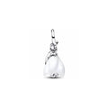 Snowdrop flower sterling silver dangle with clear cubic zirconia and white Murano glass 794239C01 (High Resolution)