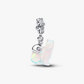 Polarbears sterling silver dangle with clear cubic zirconia and aurora lab-grown opal resin 794243C01 (High Resolution)