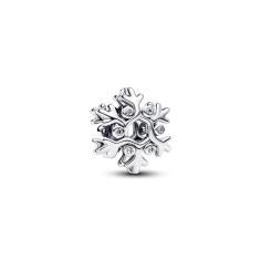 Snowflake sterling silver charm with clear cubic zirconia 794249C01