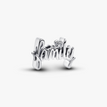 Family sterling silver charm with clear cubic zirconia 794250C01 (High Resolution)