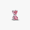 Bow sterling silver charm with fancy pin 794253C01 (High Resolution)
