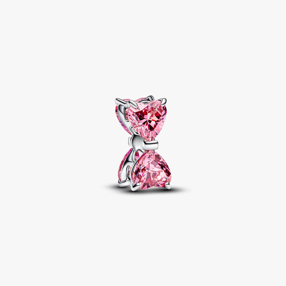 Bow sterling silver charm with fancy pin 794253C01 (High Resolution)