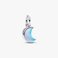 Moon sterling silver double dangle with moonstone iridescent glass 794272C01 (High Resolution)