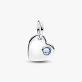 Engravable heart sterling silver dangle 794295C03 (High Resolution)