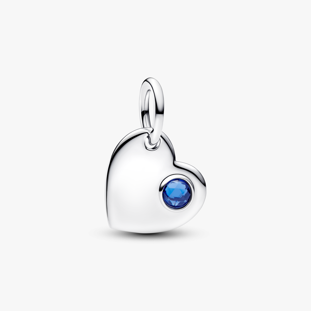 Engravable heart sterling silver dangle with princ 794295C09 (High Resolution)