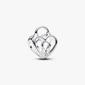 Heart padlock sterling silver charm (High Resolution)