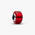 Sterling silver charm with red Murano glass and go (High Resolution)
